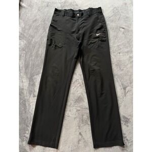 Tiger Woods Nike Pants Men's Black Golf Performance Stretch Dri Fit Casual Sz 33